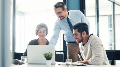 Mortgage Broker talking with clients Mortgage Broker talking with clients