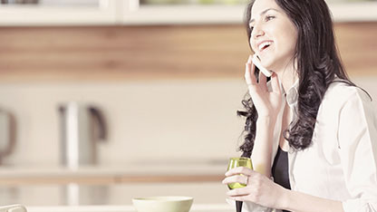 Lady talking on mobile phone