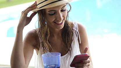 Lady using mobile