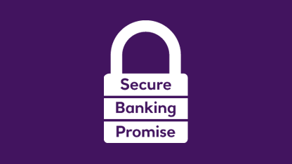 Secure banking promise padlock