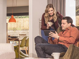 Couple using a tablet Couple using a tablet