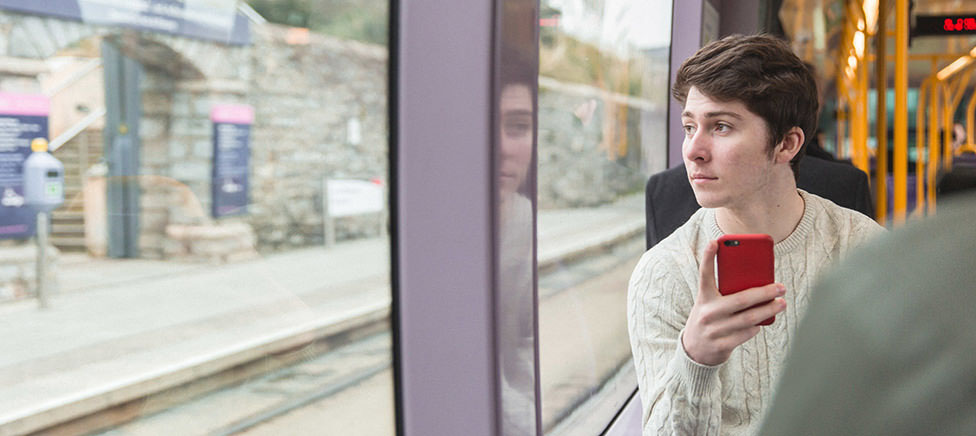 Young man using mobile phone