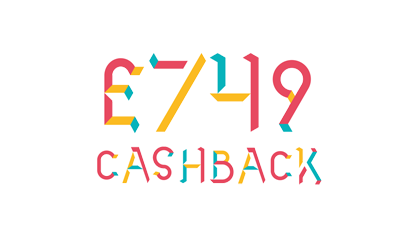Illustration of £749 cashback offer Illustration of £749 cashback offer
