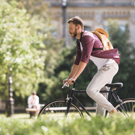 man on a bike