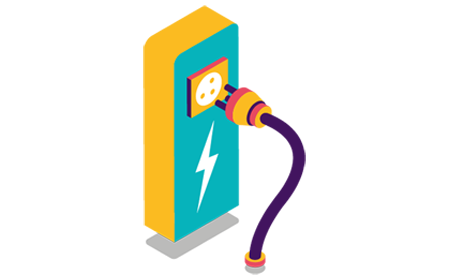 electric charging point illustration